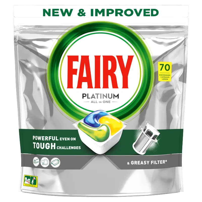 Fairy Platinum All in One Lemon tabletki do zmywarki, 70 szt. 