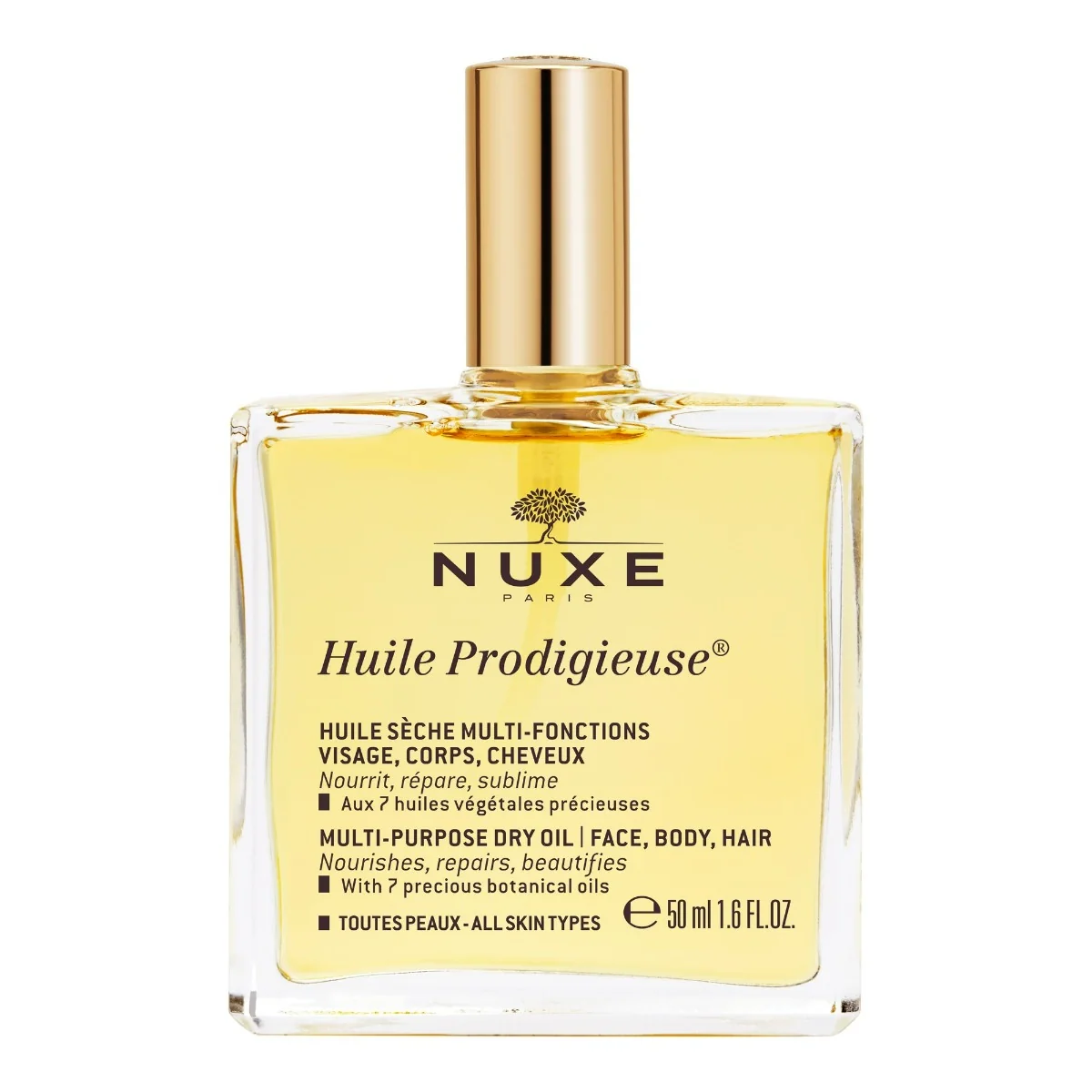 Nuxe Huile Prodigieuse, Suchy olejek do ciała, twarzy i włosów, 50 ml