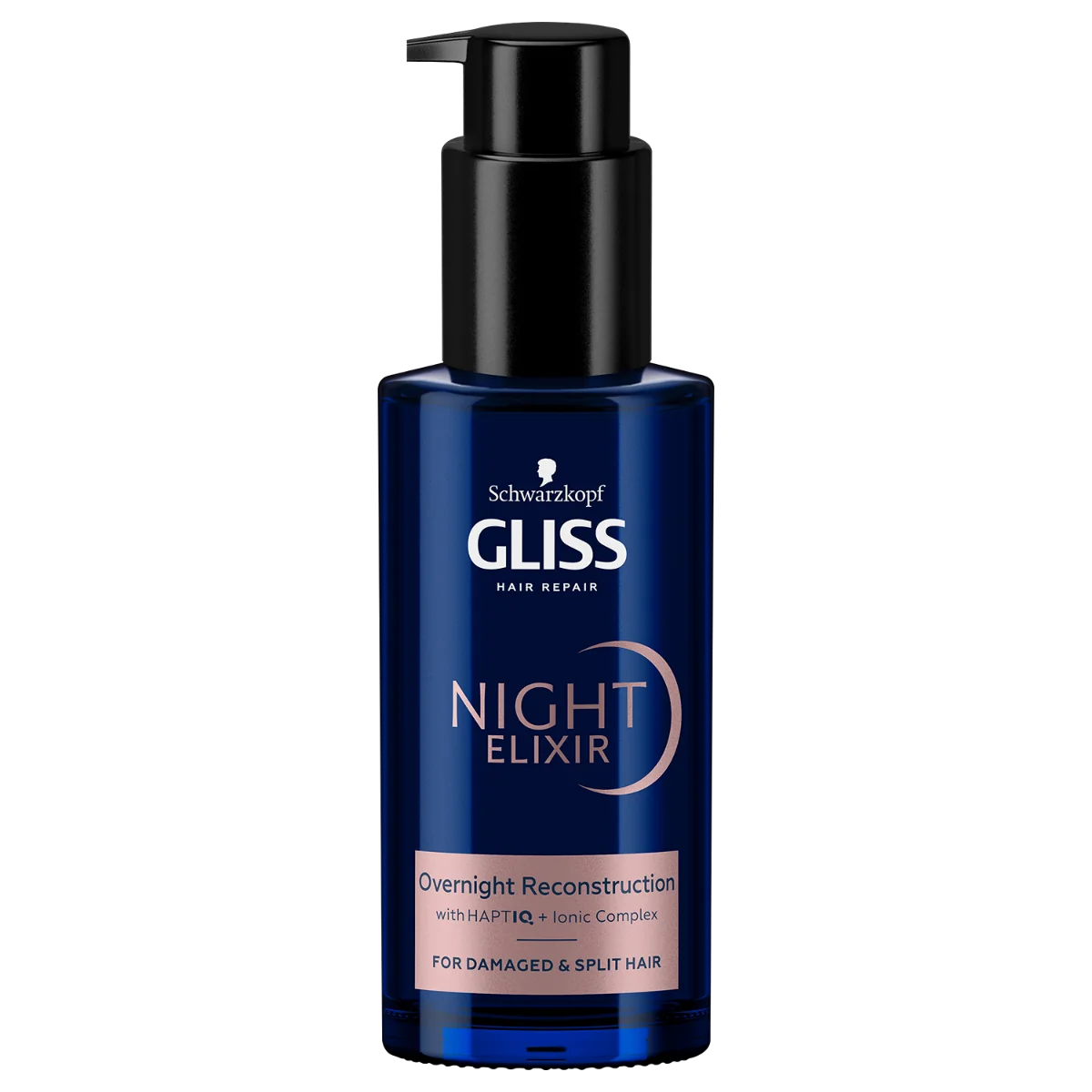 Schwarzkopf Gliss Night Elixir Overnight Reconstruction, regenerujący eliksir na noc do włosów zniszczonych i rozdwojonych końcówek, 100ml