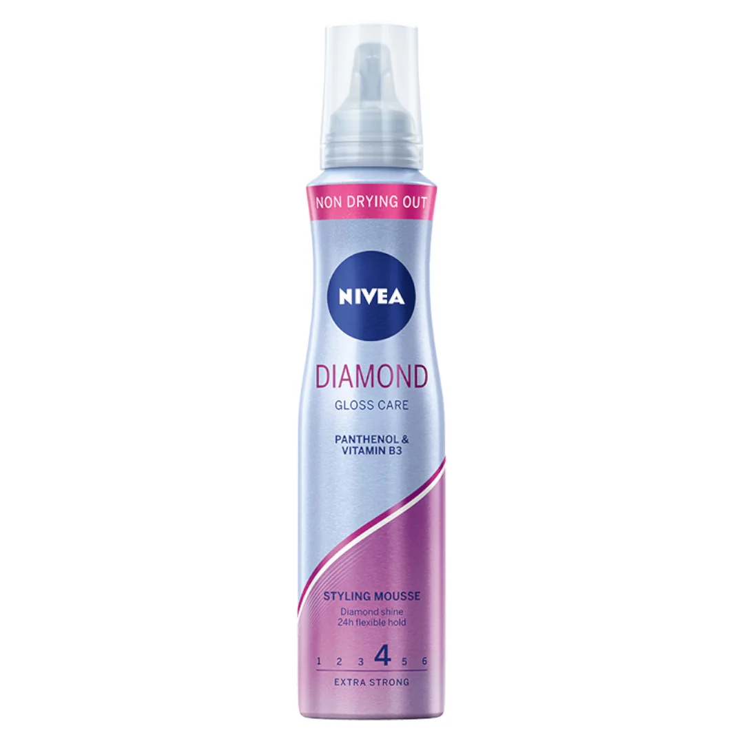 Nivea Diamond Gloss Care, pianka do włosów, 150 ml