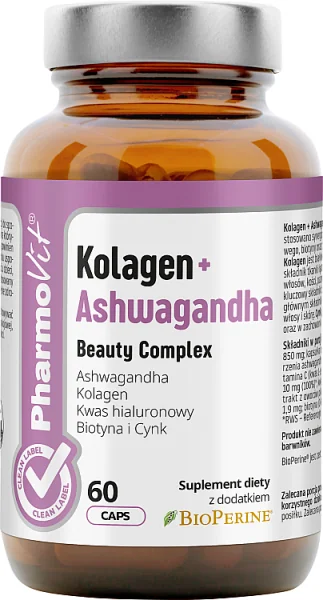 Pharmovit Kolagen + Ashwagandha, 60 kapsułek