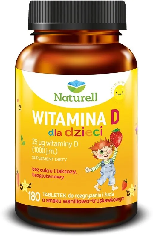 Naturell witamina D dla dzieci, 180 tabletek 