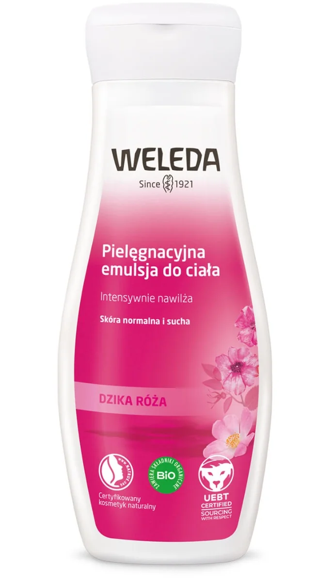 Weleda Pielęgnacyjna emulsja do ciała z dziką różą, 200 ml