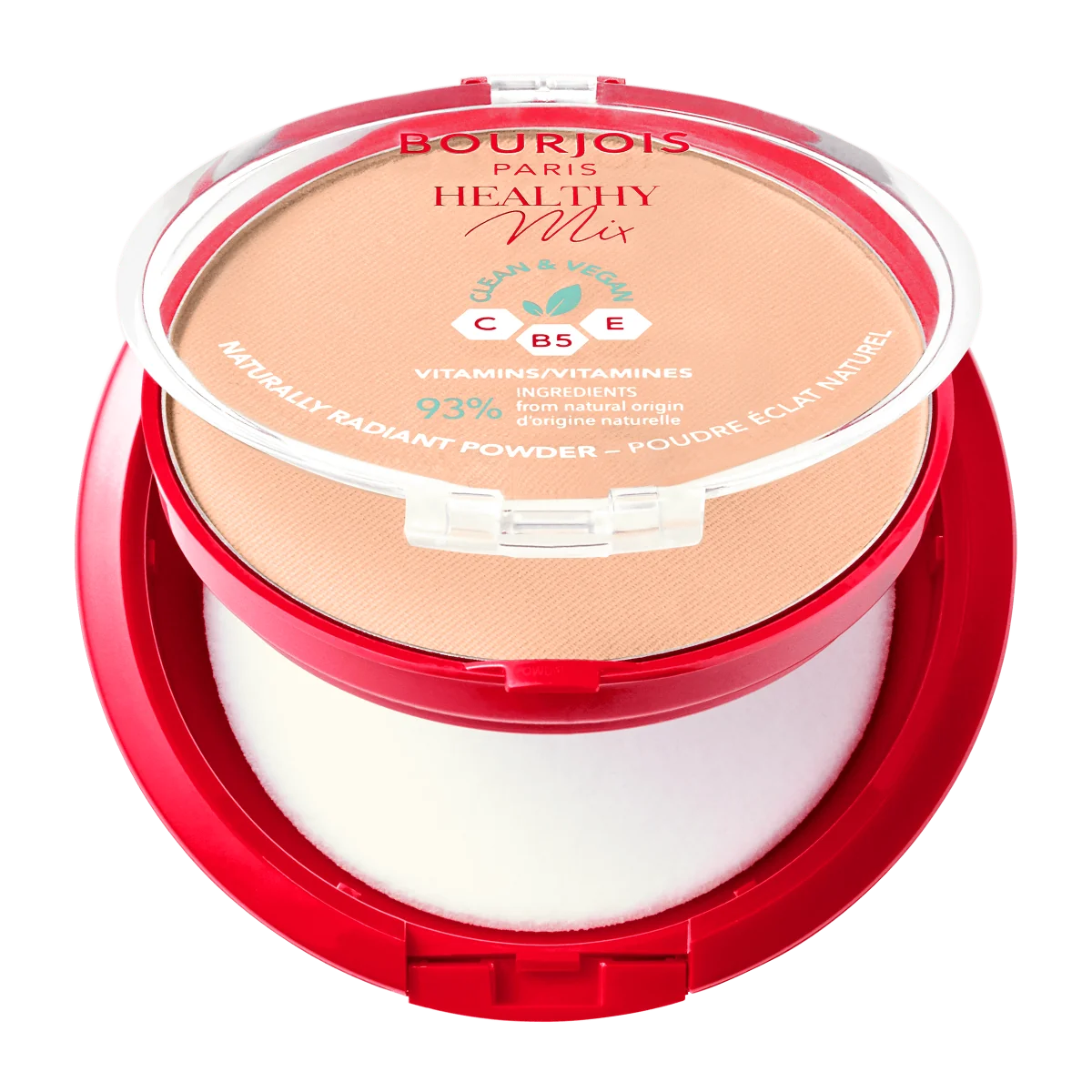 Bourjois Healthy Mix Wegański puder prasowany nr 02 Vanilla, 10 g 