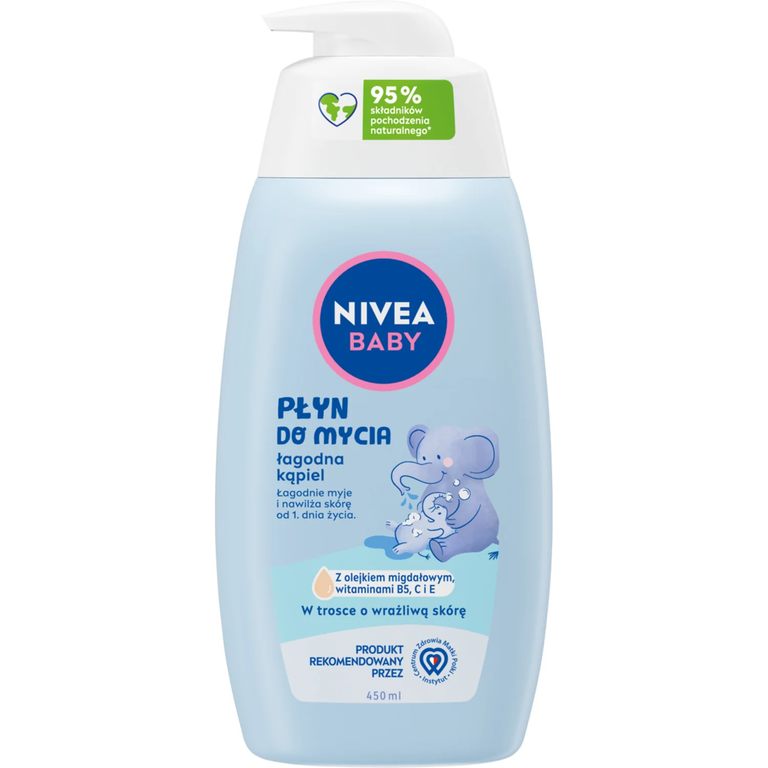 Nivea Baby łagodna pianka do kąpieli, 450 ml