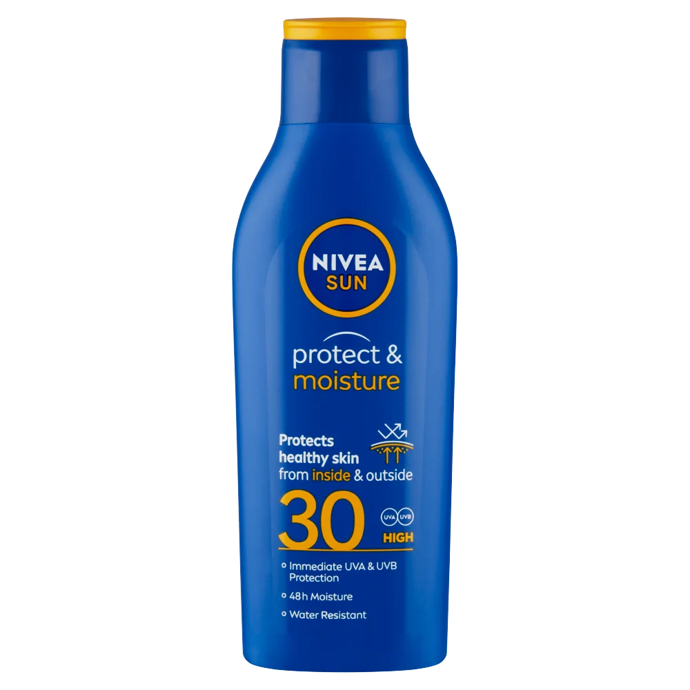 Nivea Sun Protect & Moisture, nawilżający balsam do opalania SPF 30, 200 ml