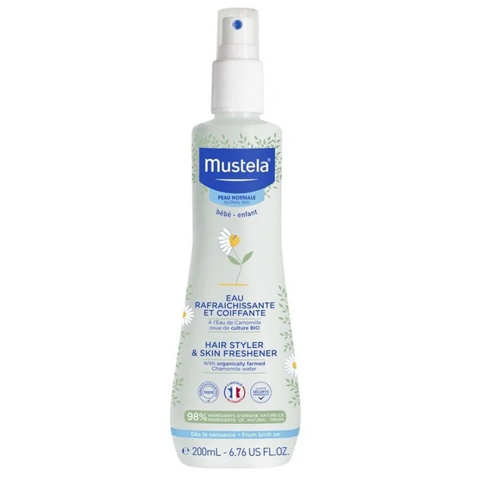 Mustela, odświeżający spray ułatwiający rozczesywanie włosów, 200 ml