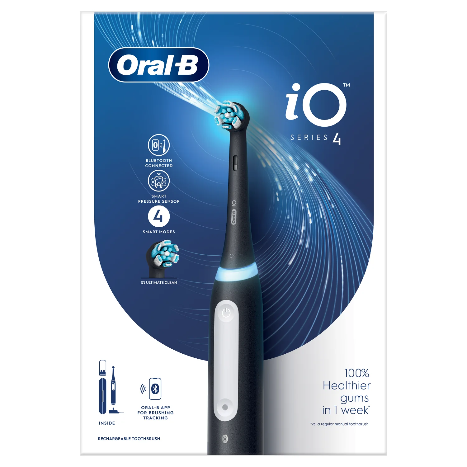 Oral-B iO4 Pro, szczoteczka elektryczna czarna, 1 szt.