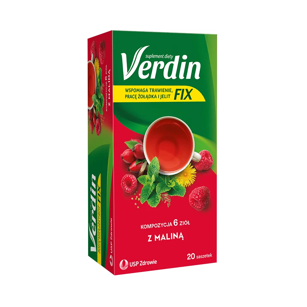 Verdin FIX z Maliną suplement diety, 20 saszetek