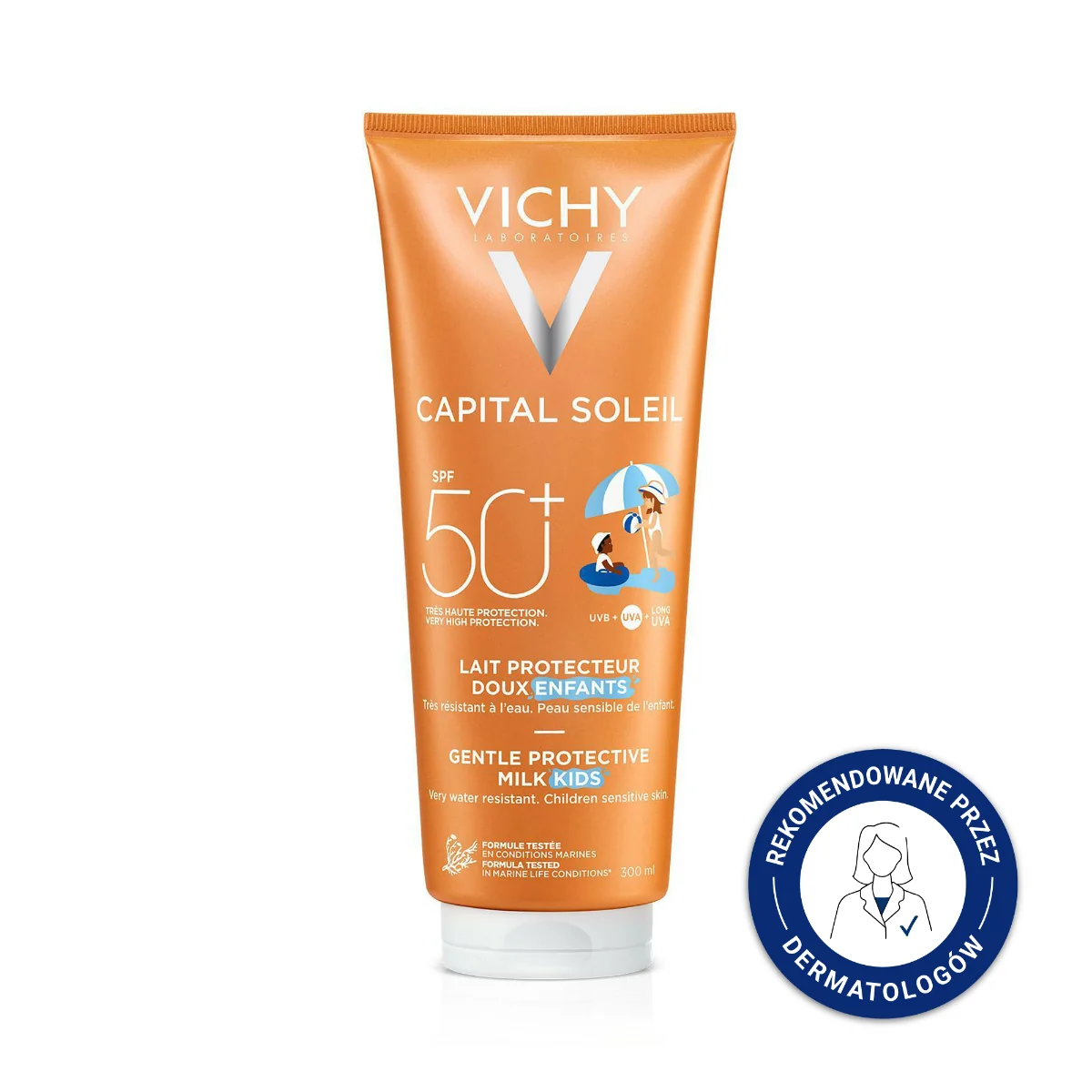 Vichy Capital Soleil, Ochronne mleczko dla dzieci SPF50+, 300ml