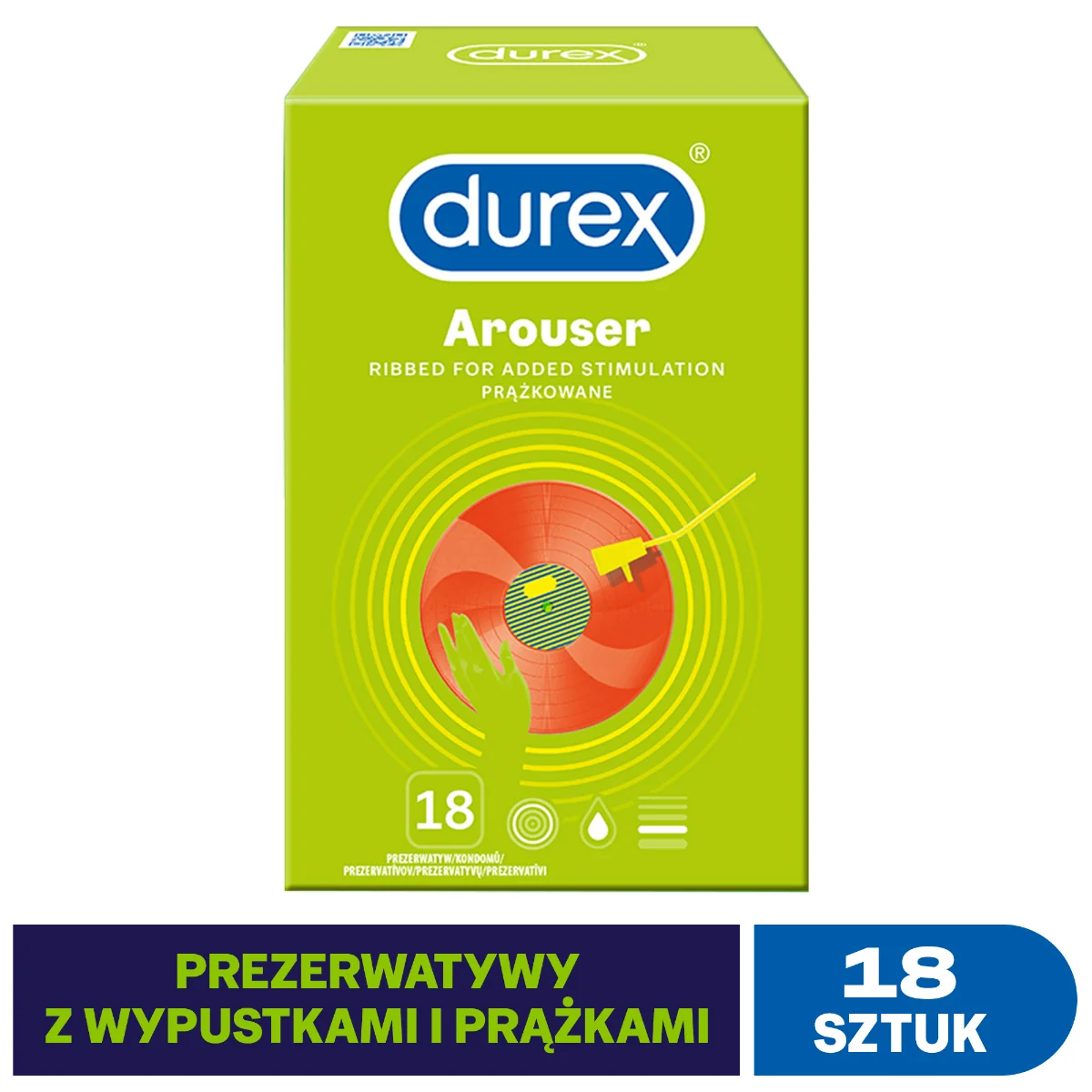 Durex Arouser, prezerwatywy, 18 sztuk