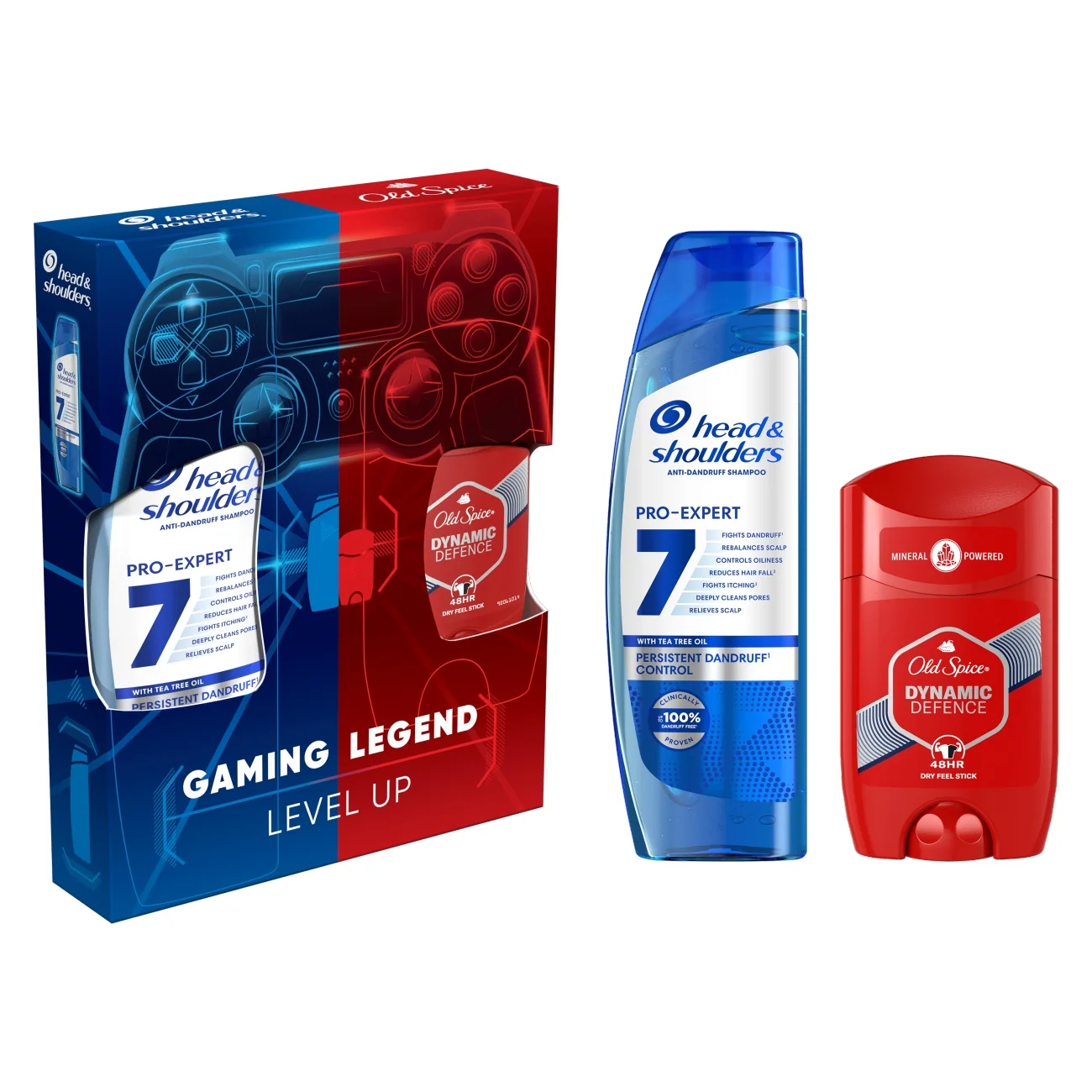 Gaming Legend szampon Head & Shoulders 7w1 ProExpert, 250 ml + dezodorant Old Spice Dynamic Defence, 65 ml