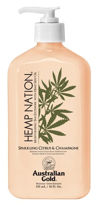 Australian Gold Hemp Nation Sparkling Citrus & Champagne, nawilżający balsam po opalaniu, 535 ml