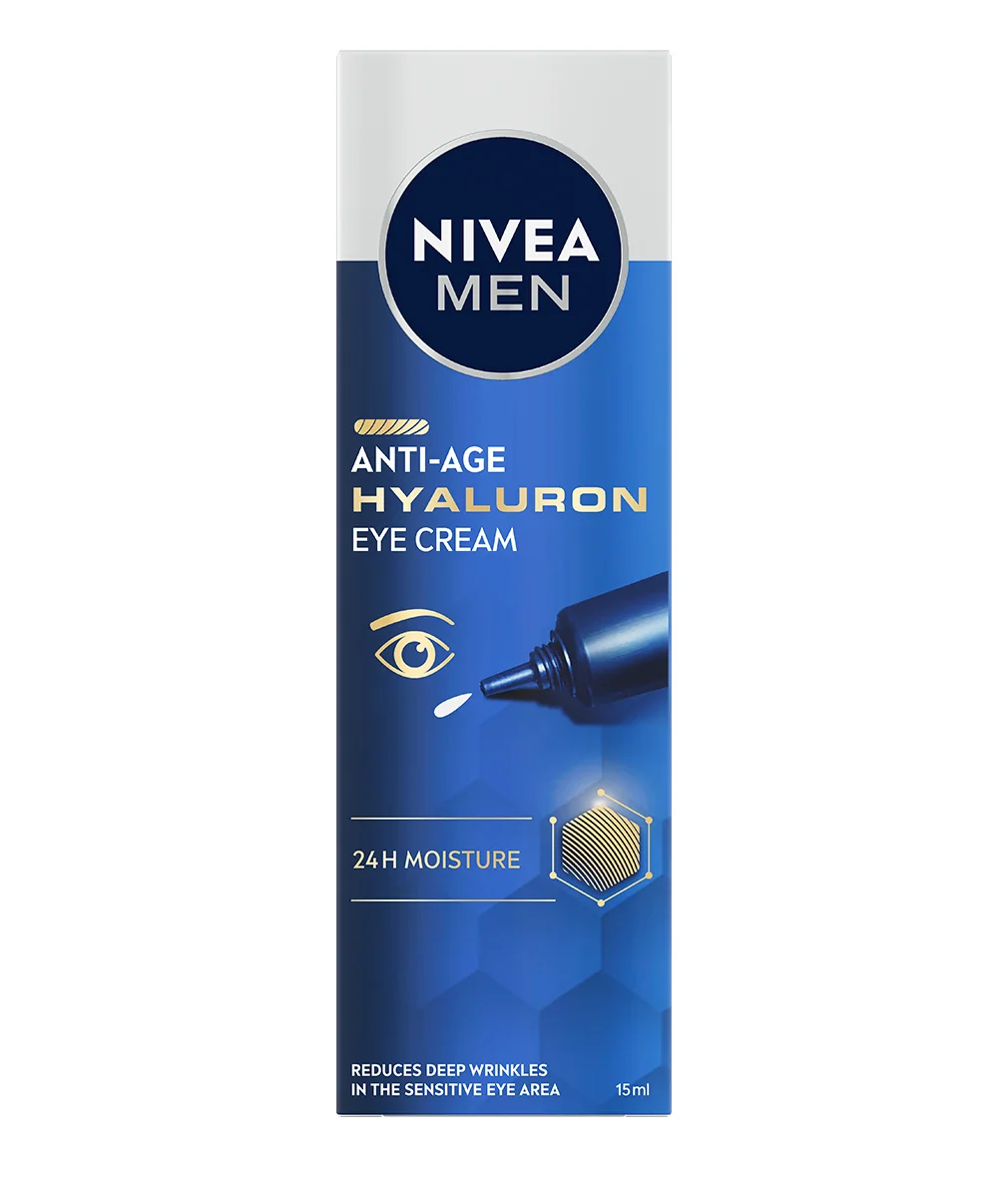 Nivea Men Hyaluron Anti-Age, krem pod oczy przeciwzmarszczkowy, 15 ml