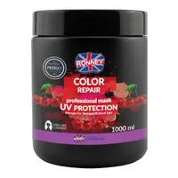 RONNEY Color Repair Cherry UV Protection maska do włosów farbowanych, 1000 ml