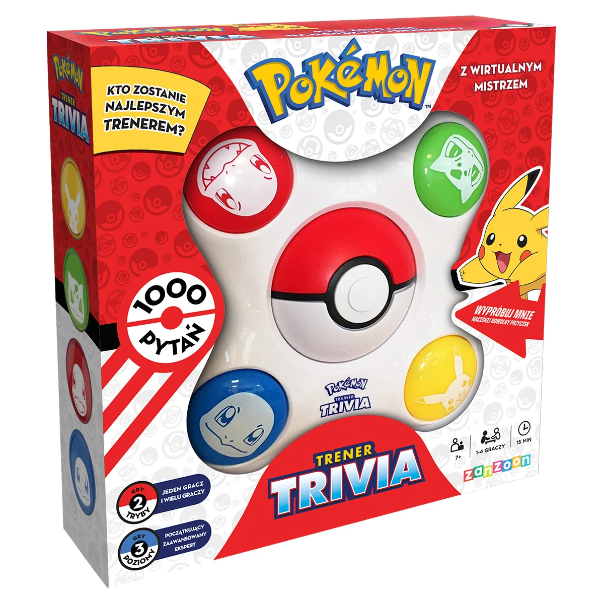 Zanzoon Pokémon Trivia quiz dla dzieci Trener Pokemonów, 1 szt.