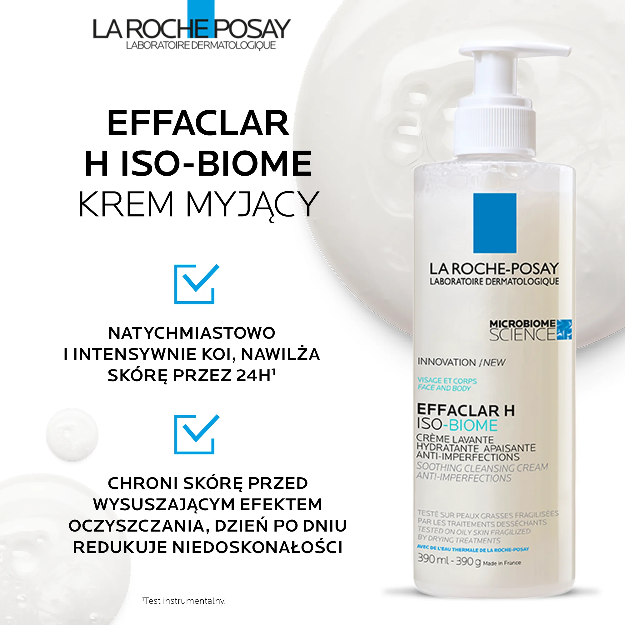 La Roche Posay Effaclar H Iso-Biome krem myjący, 390 ml