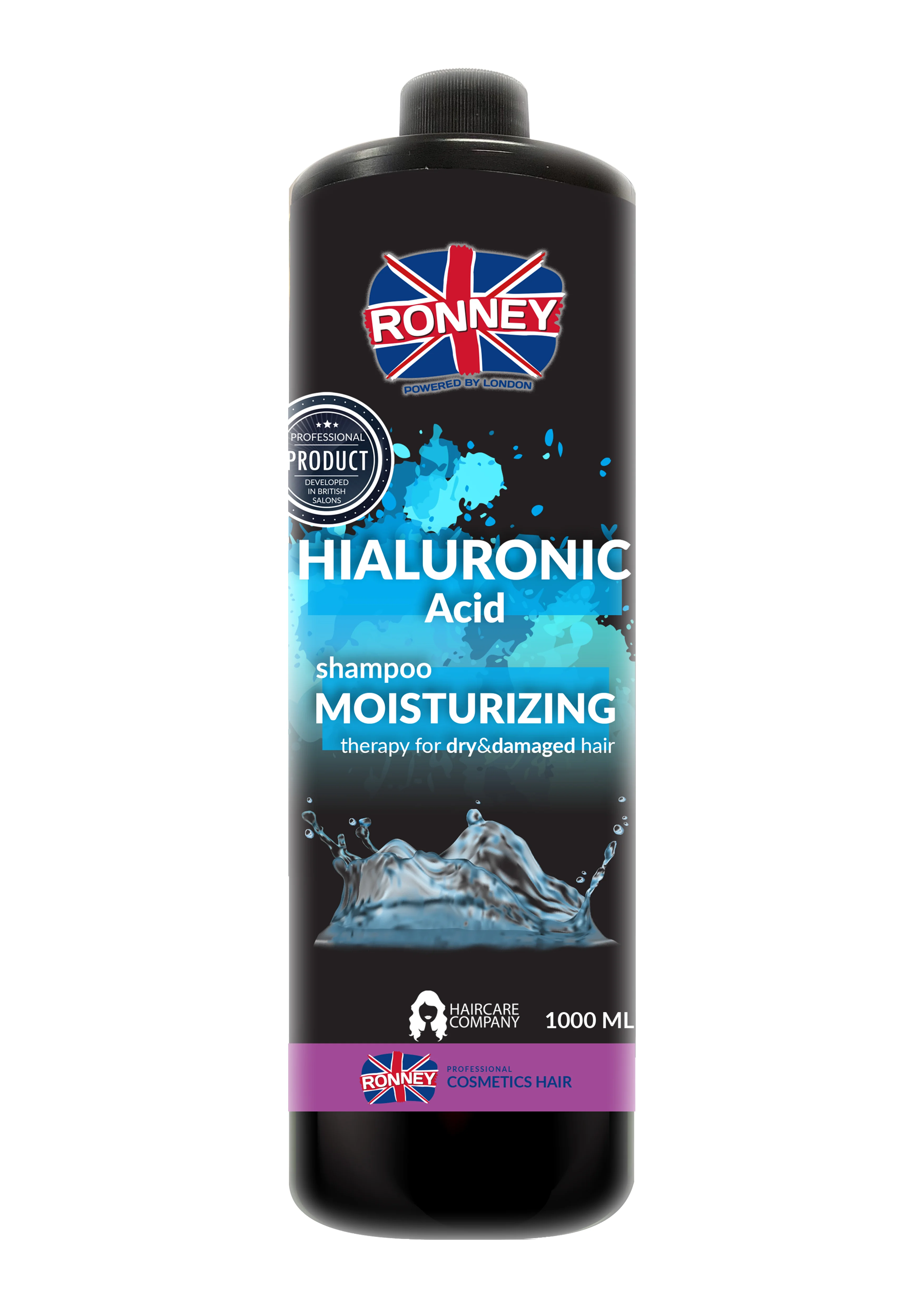 RONNEY Hialuronic Complex Moisturizing, nawilżający szampon do włosów suchych i zniszczonych, 1000 ml