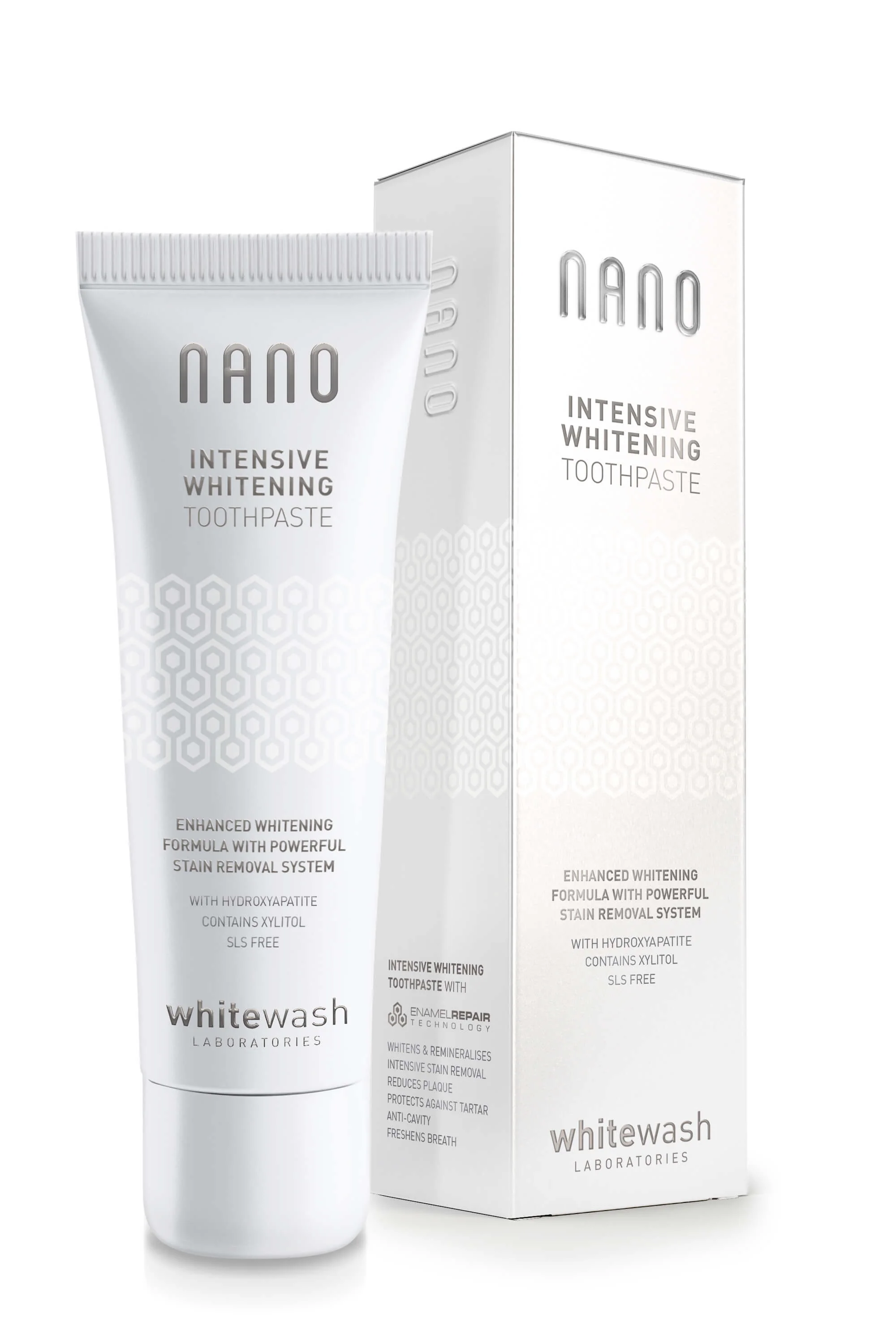 Whitewash Nano Intensive Whitening Toothpaste intensywnie wybielająca pasta do zębów z technologią Enamel Care, 75 ml