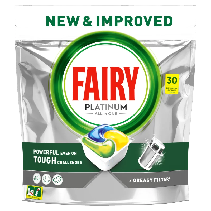 Fairy Platinum All in One Lemon tabletki do zmywarki, 30 szt. 