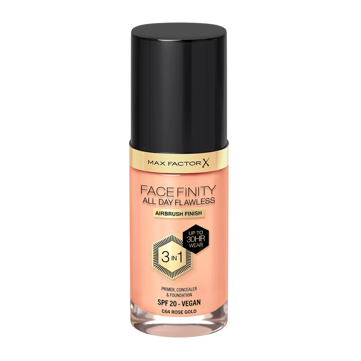 Max Factor Facefinity All Day Flawless Podkład do twarzy 3w1 C64 Rose Gold, 30 ml