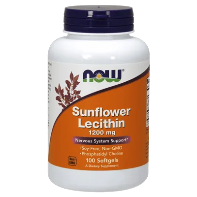 Now Foods Sunflower Lecithin, suplement diety, 100 kapsułek