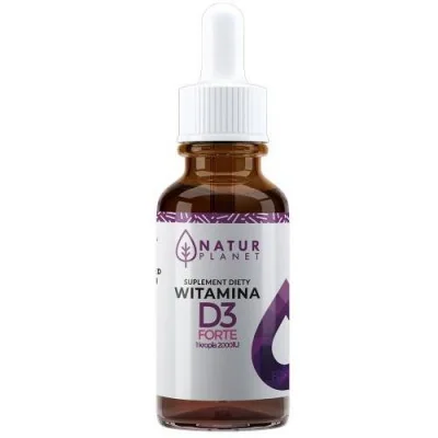 NaturPlanet Witamina D3 FORTE 2000IU, krople, 30ml