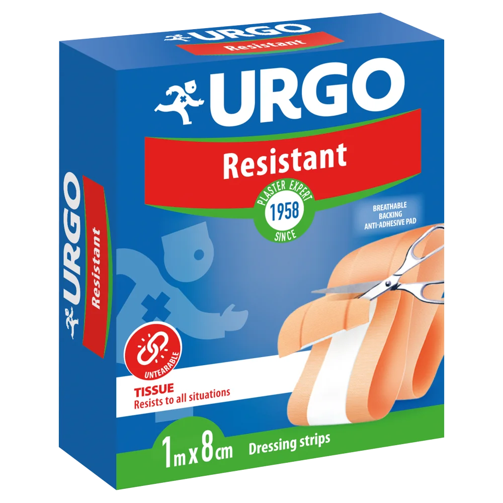 Urgo Resistant plaster antybakteryjny do cięcia, 1 m x 8 cm