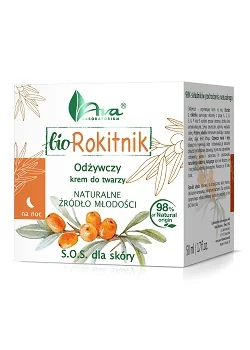 Ava Bio Rokitnik, krem odżywczy do twarzy na noc, 50 ml. Data ważności 30.11.2024