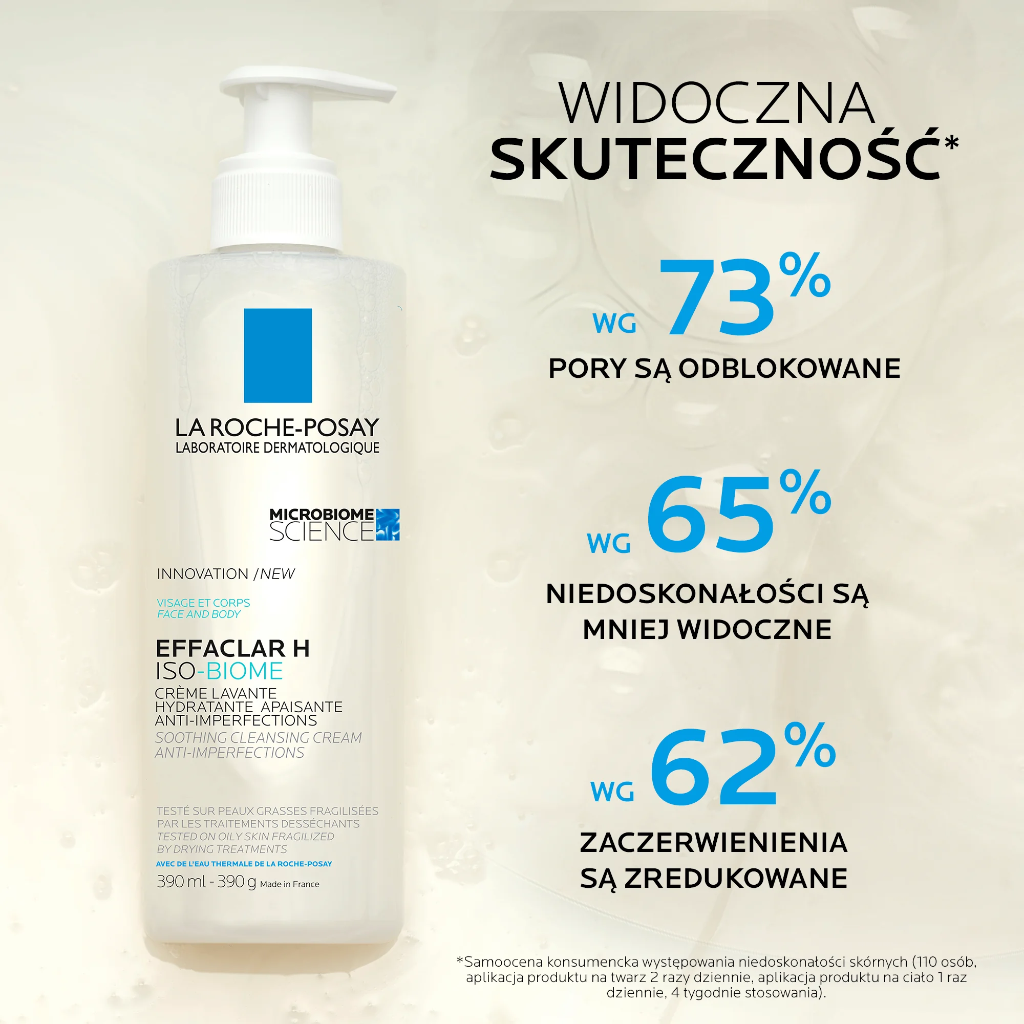 La Roche Posay Effaclar H Iso-Biome krem myjący, 390 ml