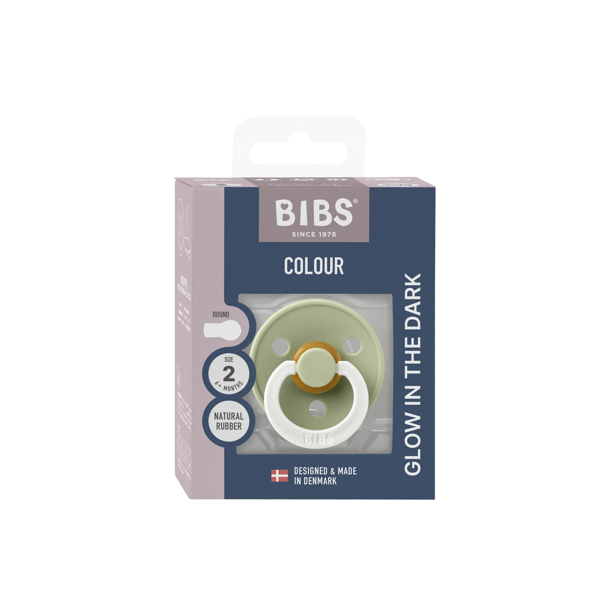 Bibs Pacifier Colour Sage Glow smoczek lateksowy uspokajający, 1 szt. 