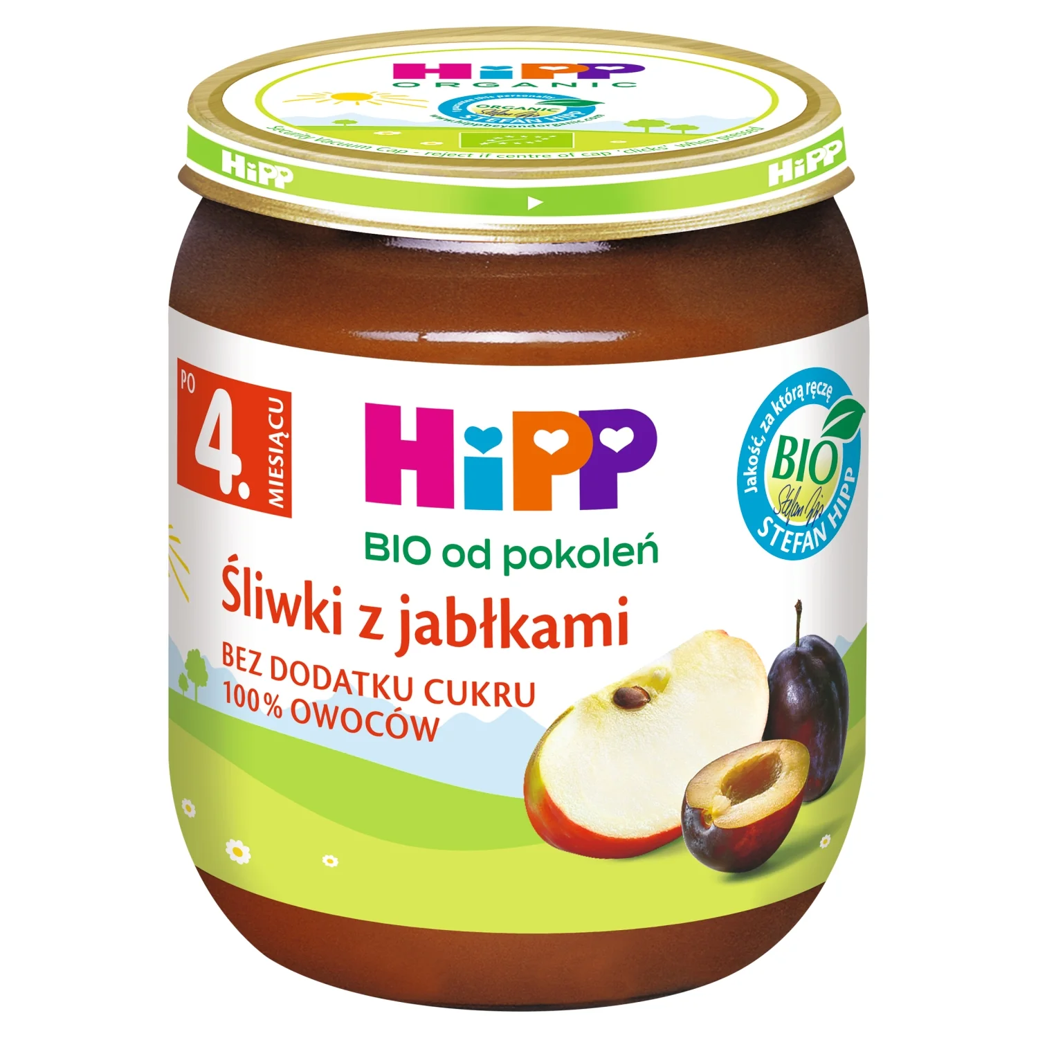 HiPP BIO od pokoleń śliwki z jabłkami po 4. miesiącu, 125 g