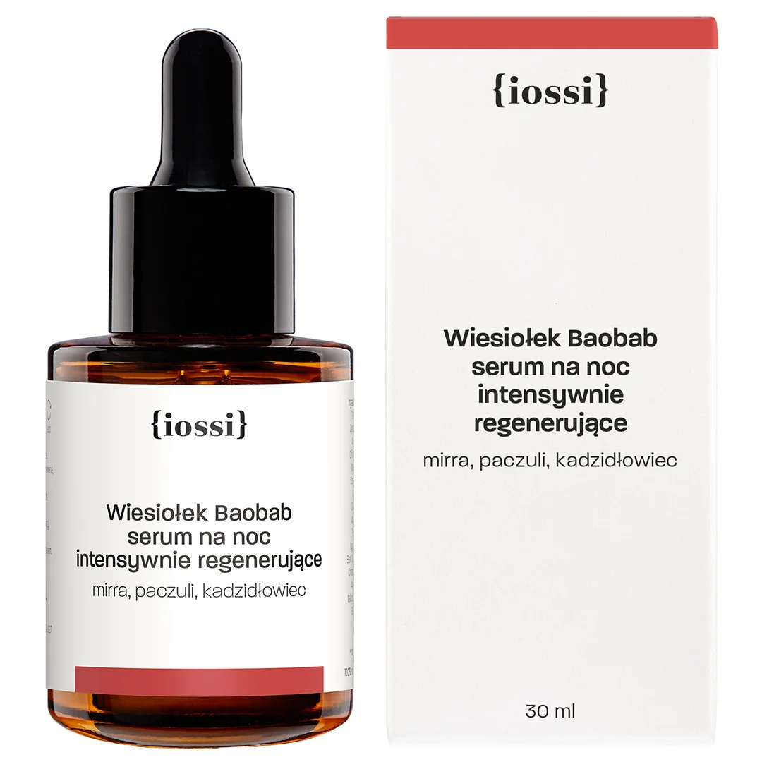 Iossi Wiesiołek i Baobab serum intensywnie regenerujące na noc, 30 ml 