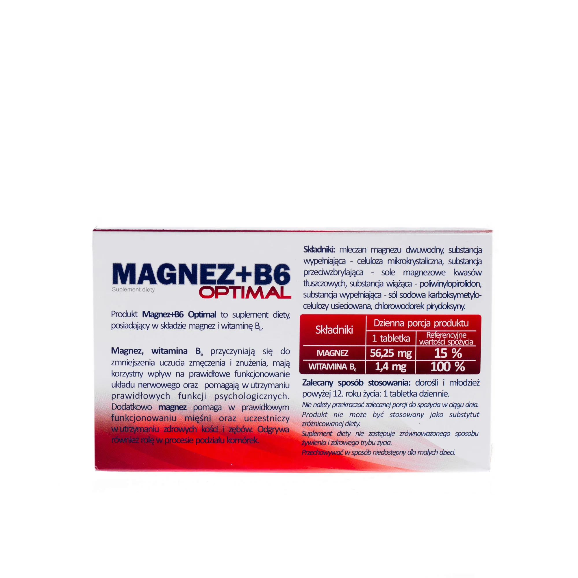 Magnez B6 Optimal Suplement Diety 100 Tabletek Dr Max Drogeria