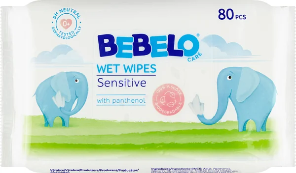 Bebelo Care Dr. Max Wet Wipes Sensitive, chusteczki nawilżane, 80 sztuk