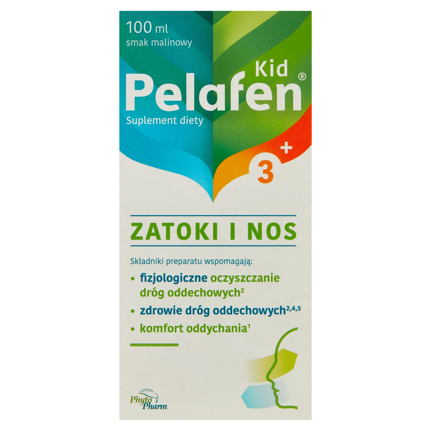 Pelafen Kid 3+ Zatoki i Nos, suplement diety, 100 ml