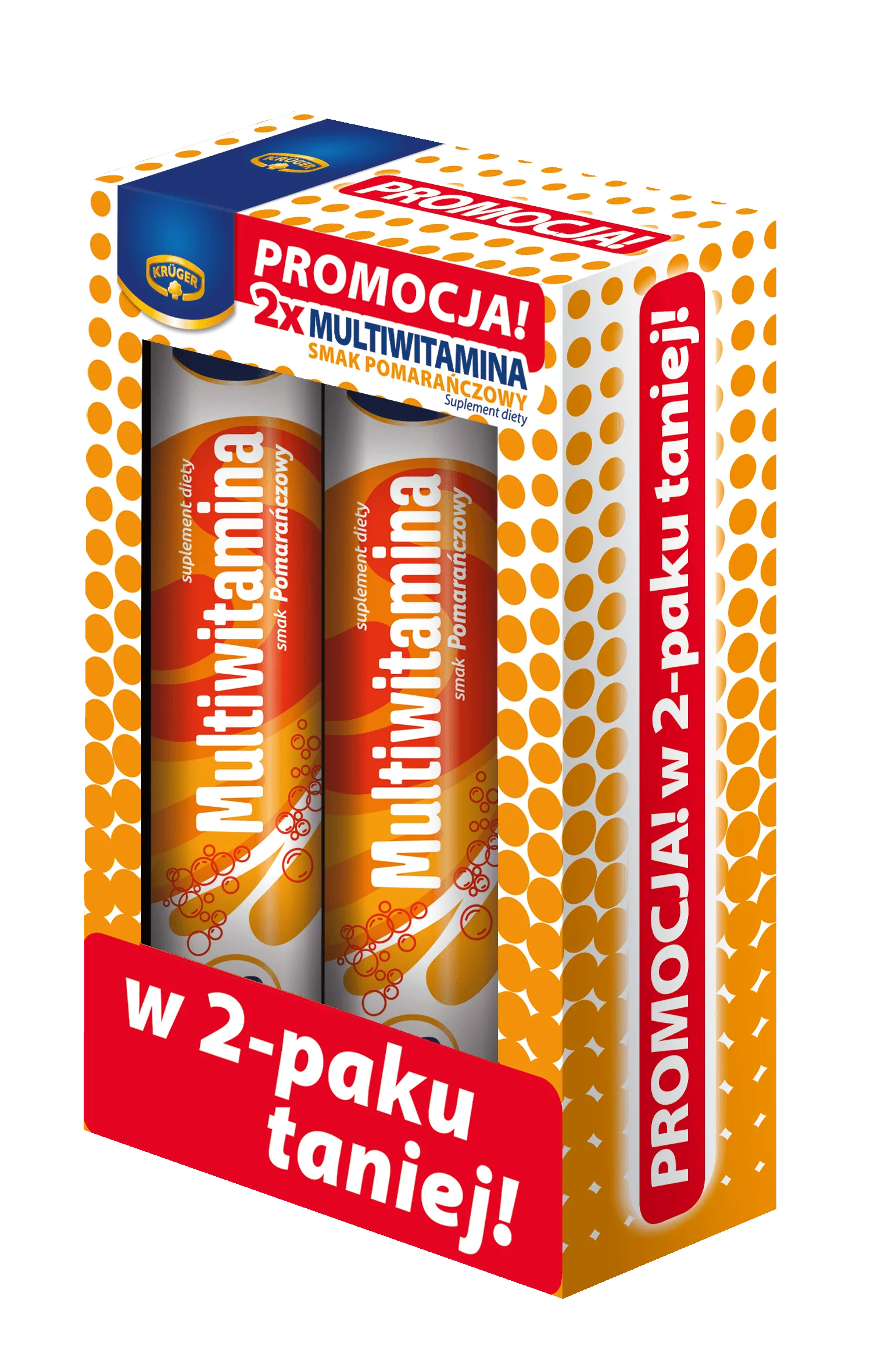 Krüger Multiwitamina, smak pomarańczowy, 2 x 20 tabl.