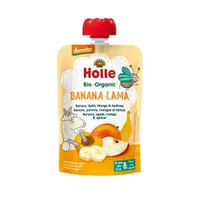 Holle BIO Demeter mus owocowy z bananem jabłkiem mango i morelą Bananowa Lama, 100 g