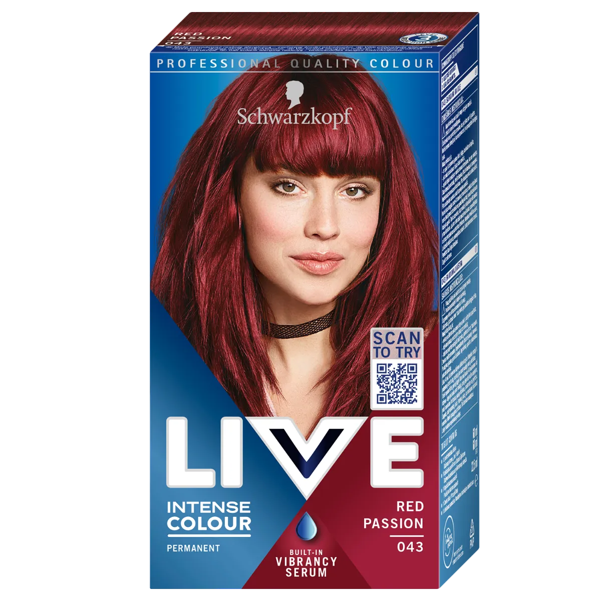 Schwarzkopf Live Intense Colour farba do włosów 43 Red Passion, 1 szt. 