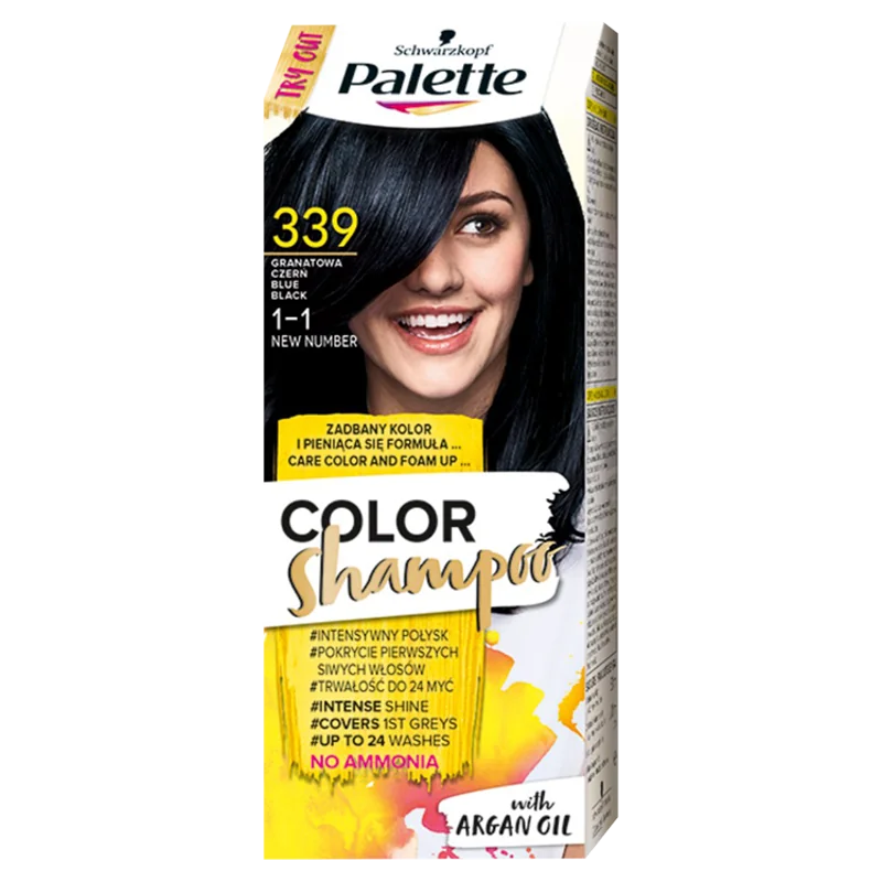 Palette Color Shampoo szampon koloryzujący 339 Granatowa Czerń, 50 ml