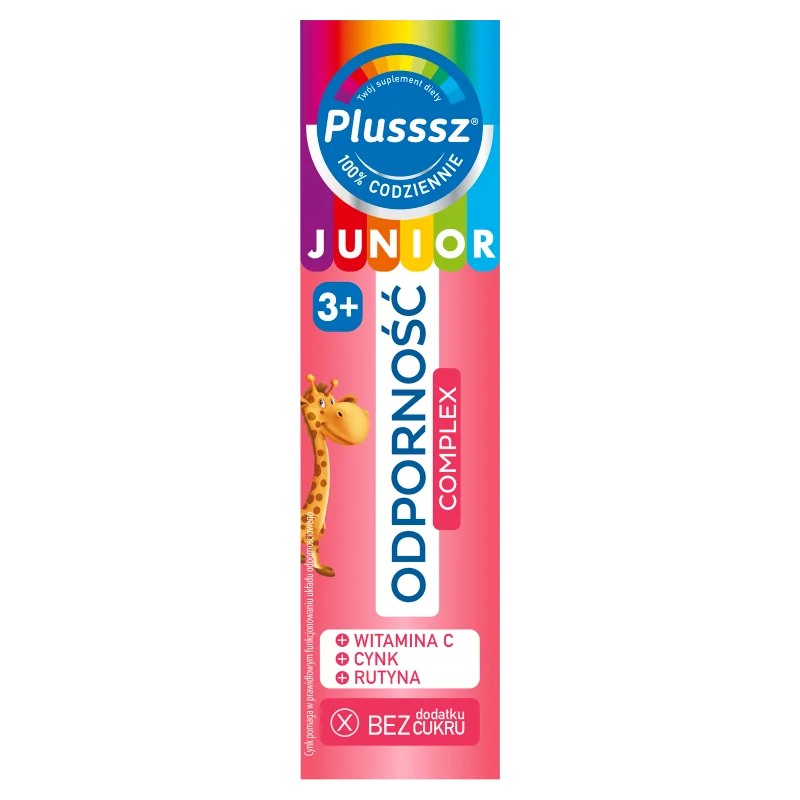 Plusssz Junior Odporność Complex, suplement diety, tabletki musujące, 20 sztuk