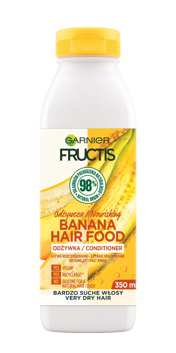 Garnier Fructis Banana Hair Food odżywcza odżywka do włosów, 350 ml