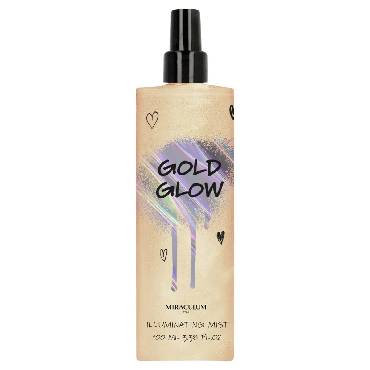 Miraculum Gold Glow rozświetlająca mgiełka do twarzy i ciała, 100 ml