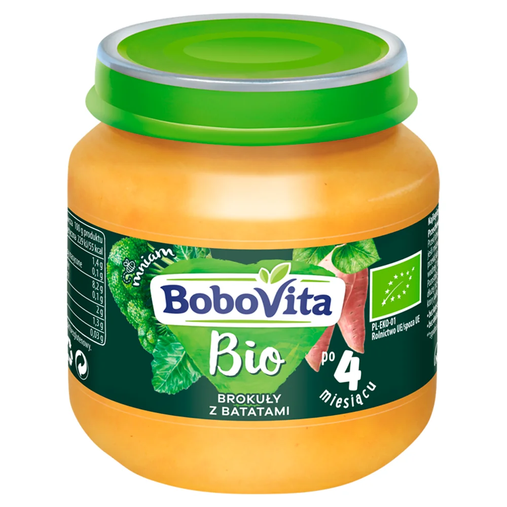 BoboVita BIO brokuł z batatami dla dzieci po 4 miesiącu życia, 125 g