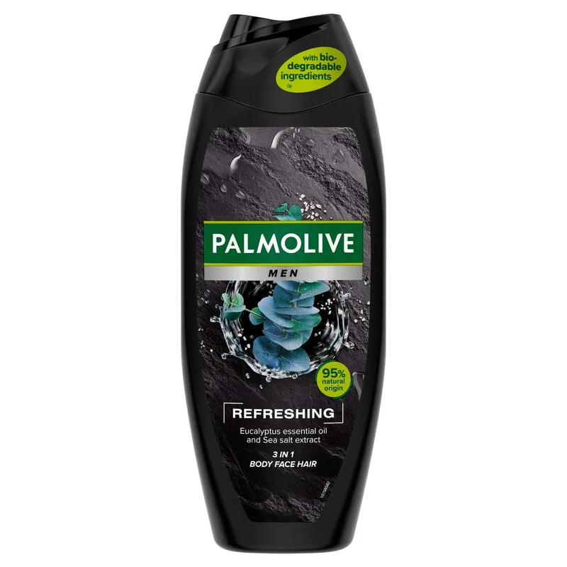 Palmolive Men Refreshing, Żel pod prysznic męski 3w1 z olejkiem eukaliptusowym i ekstraktem z soli morskiej, 500 ml