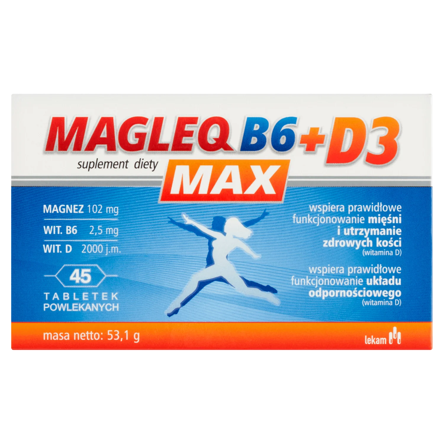 Magleq B6 Max + D3 45 tabletek