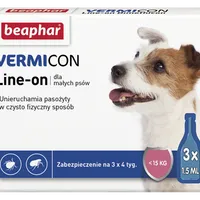 Beaphar Vermicon Line-On DOG S krople przeciwpchelne dla psów, 3 x 1,5 ml