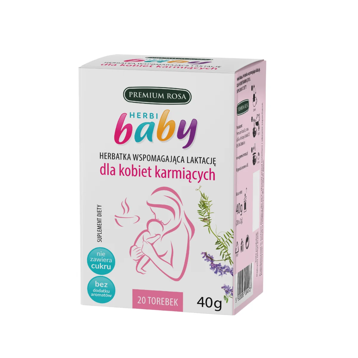 Premium Rosa Herbi Baby Herbatka wspomagająca laktację dla kobiet karmiących, 20 torebek