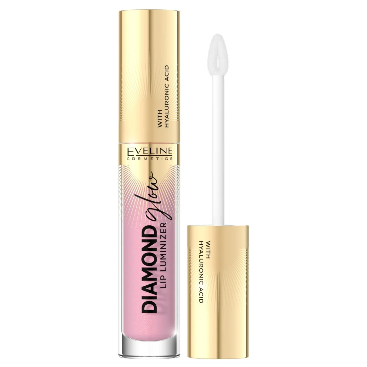 Eveline Cosmetics Diamond Glow Lip Luminizer błyszczyk z kwasem hialuronowym nr 02, 4,5 ml