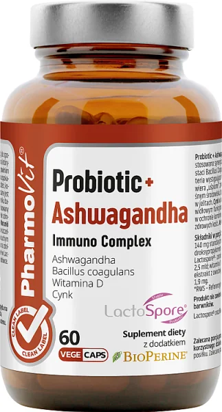 Pharmovit Probiotic+ Ashwagandha, 60 kapsułek